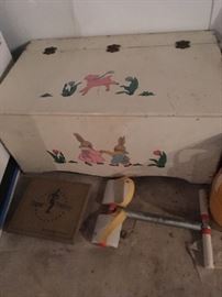 Sweet hand-painted Child's Toy Chest