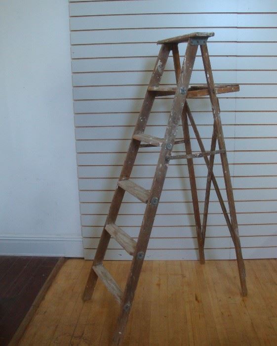 A-Frame Wood Ladder with Character