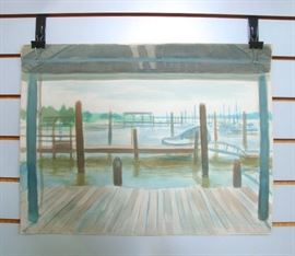 Original Watercolor Painting, Nautical