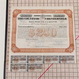 Chesterfield County, VA Bond Certificate
