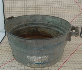 Large Galvanized Wash Tub