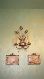 Pr. Tole Frames and Tole Candelabra