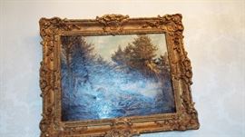 Old Oil Painting (as is but pretty in gorgeous old frame)