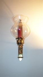 Pr. Brass and Glass Candle Holders