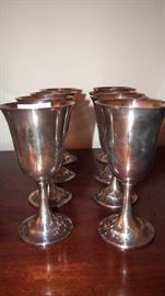 set of 8 Sterling (International) Goblets