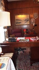 Fine old Leather top desk