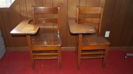 Old Wooden School Desks