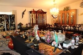 Living room view, Thomasville china cabinet in the background