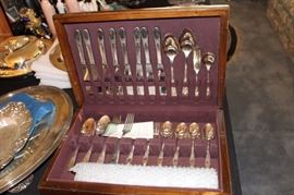 Silver plated dinnerware set