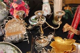 Silver plated candle holder