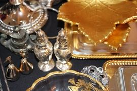 Silver plated salt and pepper shakers