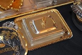 Silver plated butter dish