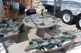 Patio set - stone with tiles