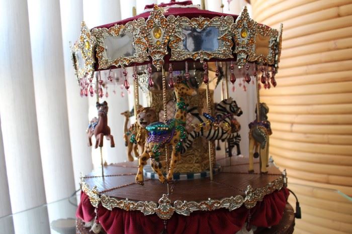 Carousel decorated with crystals