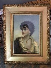A lovely 19th century pastel of a young man. 