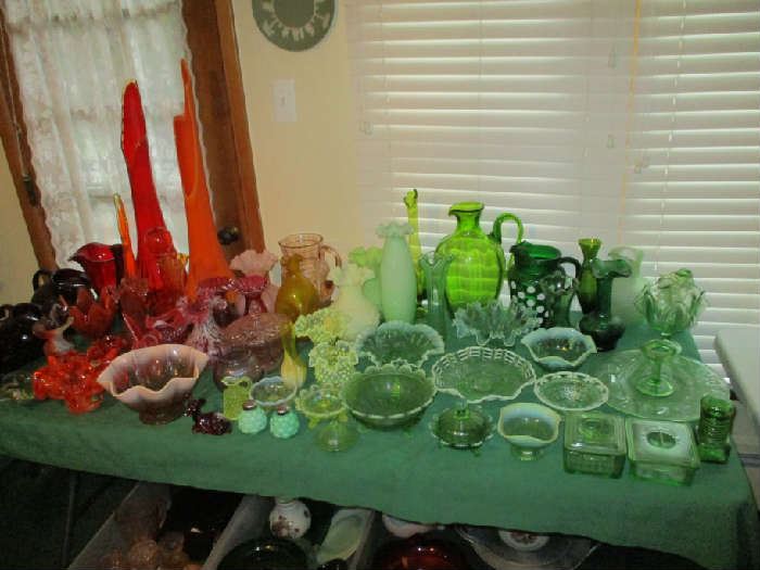 COLOR GLASS-RED, ORANGE, PINK, AMBER, YELLOW, GREEN