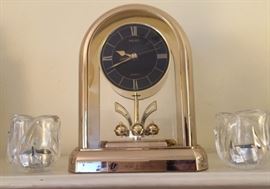 Anniversary Clock, candleholders