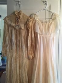 Vintage Emily Dickenson nightgown, and beautiful wedding dress