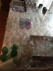 Large Assortment of Glassware.