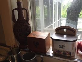Recipe Box and Salt Box.