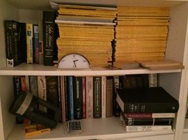 Tons of books and magazines.