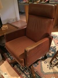 Leather Swivel Chair.