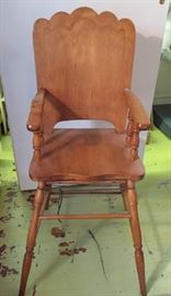 Wooden High Chair.