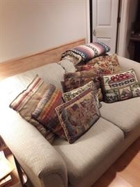 Loveseat and pillows