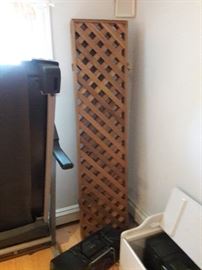 Room divider, electrical equipment, bench