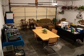 Electronics, outdoor wicker, floral, table/chairs, etc.