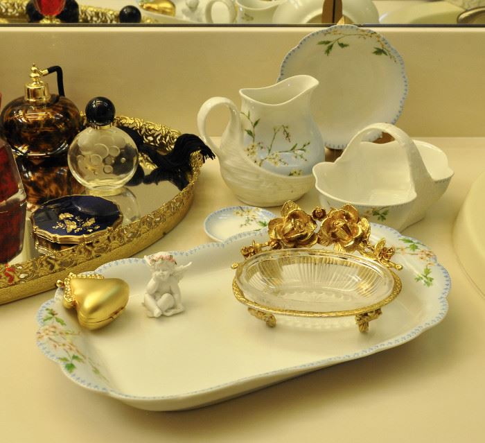 Antique, handpainted Limoges pieces all in perfect condition and very pretty anywhere