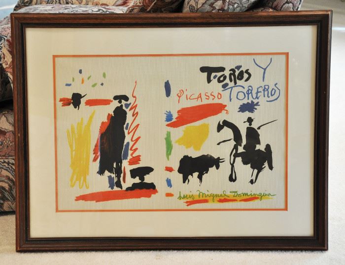 Picasso color lithograph - complete information on our evaluation of the piece is with it at the sale.