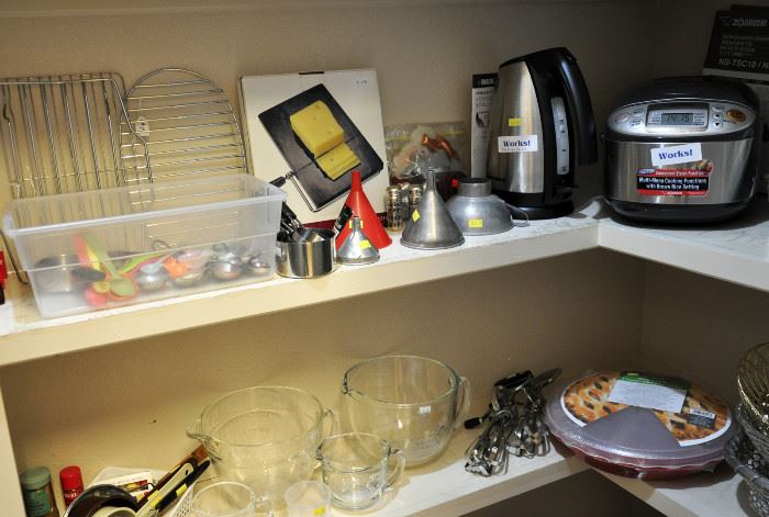 There is a large walk in pantry that features many more items than you see here.  And like all our sales, items are cleaning and testing for working condition.