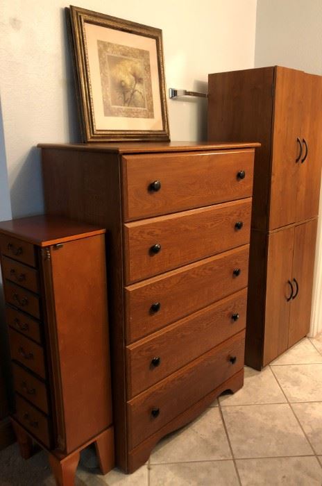 5-Drawer Dresser, Storage Cabinets, Jewelry Box 