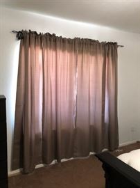 Blackout Drapes w Rod and Tiebacks 