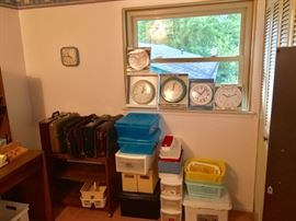 WALL CLOCKS, STORAGE CONTAINERS, LEATHER BRIEFCASES
