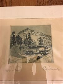 VINTAGE SIGNED PAUL SOLLMANN ETCHING 