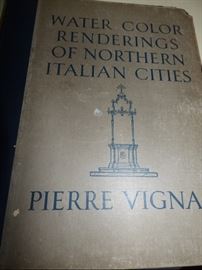 Water Color Renderings of Northern Italian Cities illustrated by Pierre Vignal with tissue guarded watercolor plates.....see next pictures
