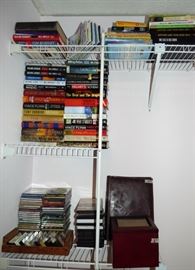 Hard back novels, CD's, etc.