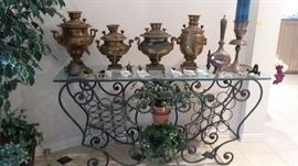 Brass Samovars and vases