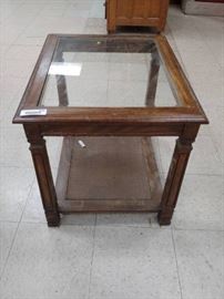 Glass Top End Table