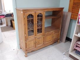 Gorgeous Claw Foot Oak Entertainment Center