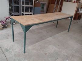 Heavy Duty Metal Base 91 Wood Top Work Bench