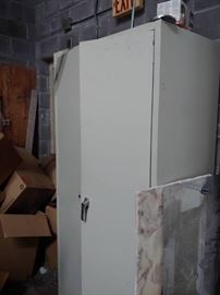Metal Locker Cabinet with Contents