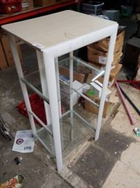 Small Display Shelf with Glass Shelves