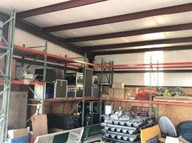 pallet rack and misc items