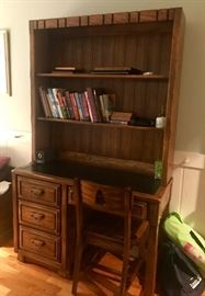 Hutch/desk, has matching end table and chest of drawers.
