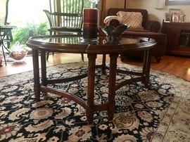 Glass top coffee table