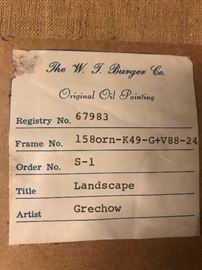 W. Grechow oil on canvas