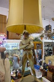 Gorgeous tall statue lamp